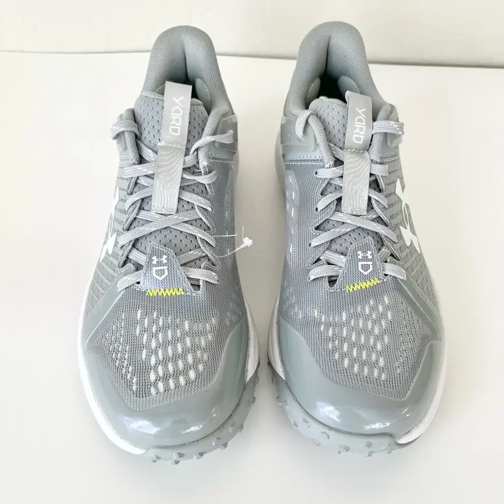 Under Armour yard turf baseball shoes grey white 8 NEW